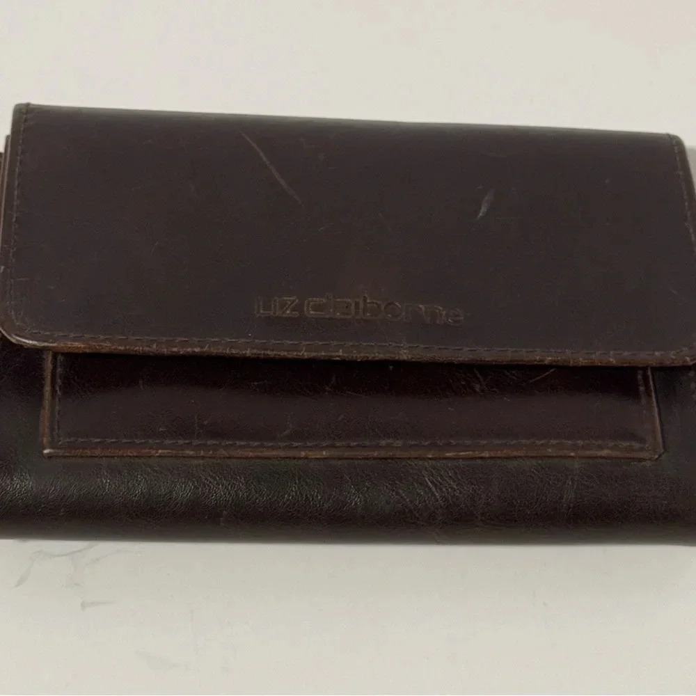 Liz claiborne vintage dark brown wallet